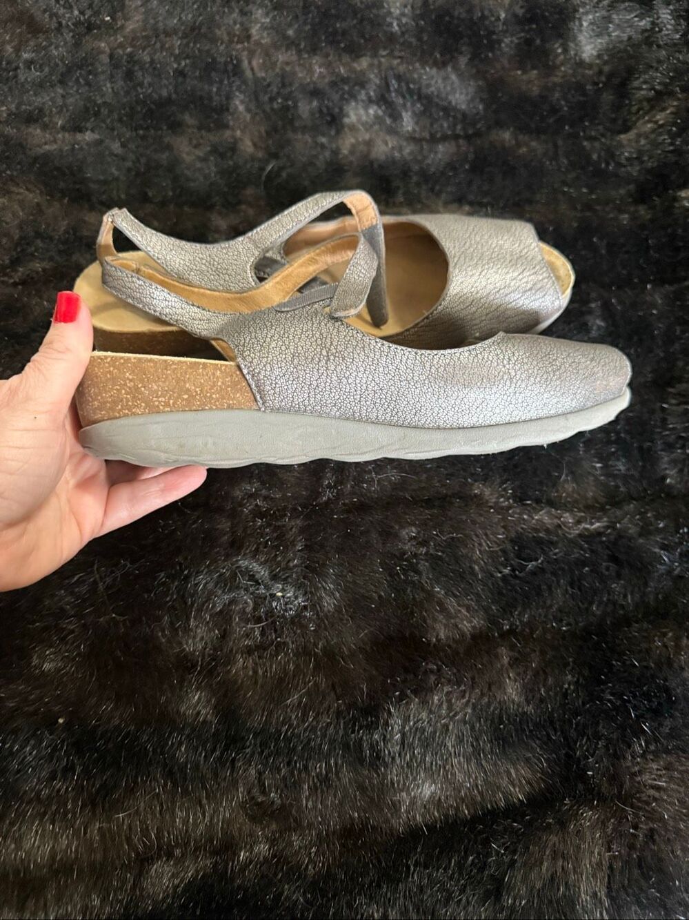 Dansko Women Marcy Sandals Size 42 EU 11.5 US Metallic Pewter Shoes